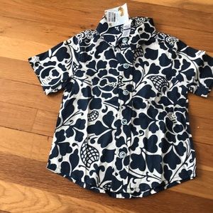 Boys print short sleeve button down